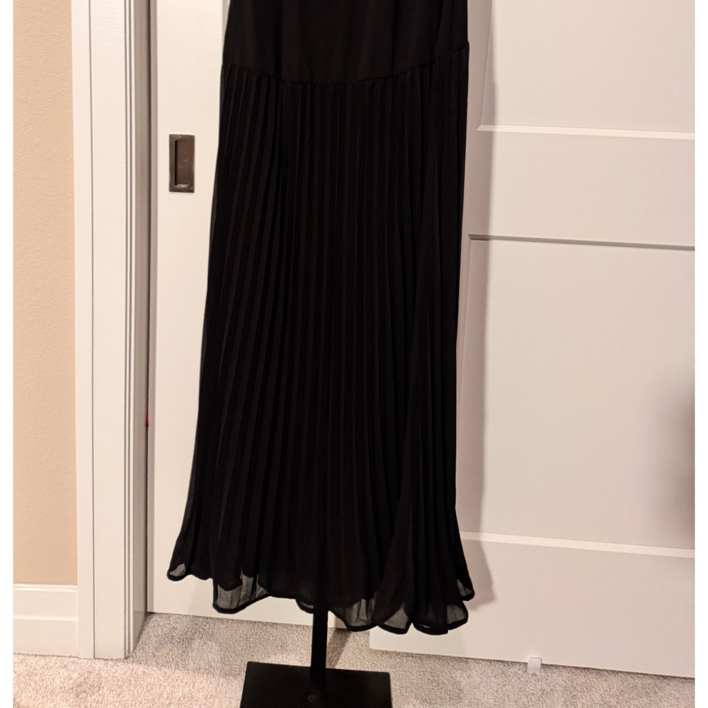 NWOT Lulu's Celebratory Aesthetic Black Pleated Maxi Strapless Dress - Picture 10 of 14